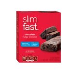 SlimFast Chocolate Fudge Brownie Meal Replacement Bars 52 grams 5 Count Bars