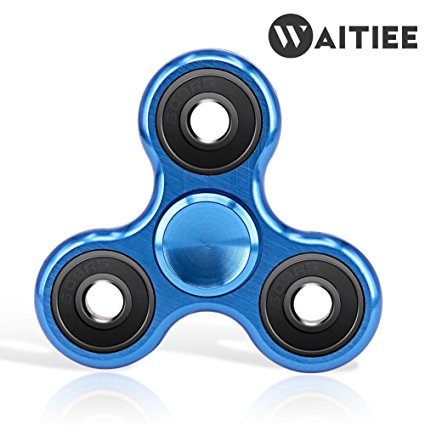 Waitiee Tri Fidget Spinner Hand spinner mental Toy Stress Reducer - Perfect For ADD, ADHD, Anxiety, and Autism Adult Funny Anti Stress Toys (blue)