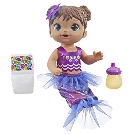 Baby Alive Shimmer N Splash Mermaid (Brown Hair)