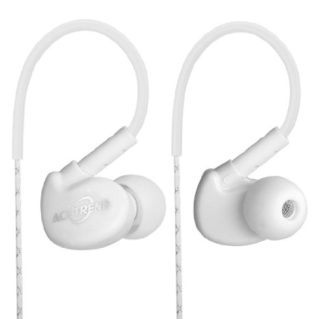 Acctrend Sports Earphones Headphones Earbuds 35mm Ae9-sp In-ear with Microphone Volume Adjustment Super-buss White