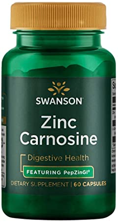 Swanson Zinc Carnosine (Pepzin Gi) 60 Capsules