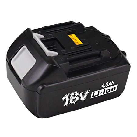 18V 4.0Ah LXT Lithium-Ion Replace Battery for Makita Cordless Drill BL1830 BL1815 BL1835 LXT-400 (BL1840)