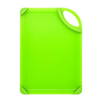 Farberware Nonslip Plastic Cutting Board, 10-Inch-by-14-Inch, Translucent Green