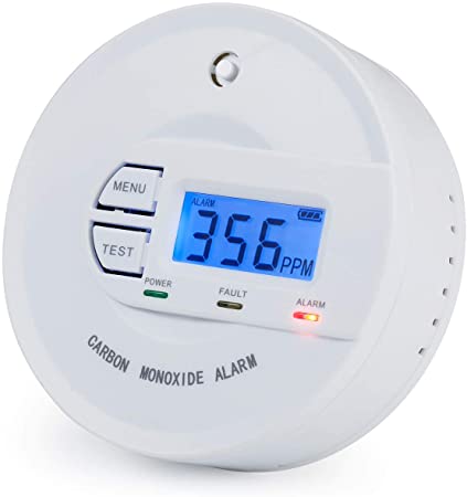 Scondaor Carbon Monoxide Detector EN 50291 Certified, Battery Operated 10 Year Carbon Monoxide CO Alarm Detector with Digital Display