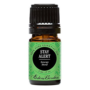 Stay Alert Synergy Blend Essential Oil by Edens Garden- 5 ml (Eucalyptus, Lavender, Peppermint and Pine)