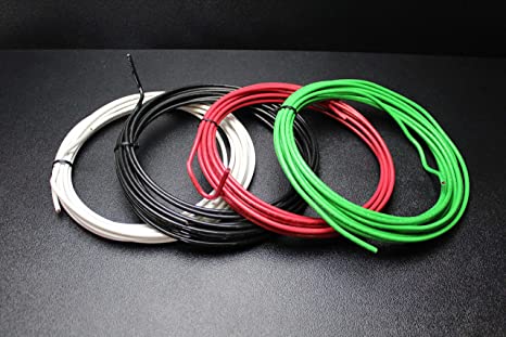 12 Gauge THHN Wire Solid 4 Colors 25 FT Each RED Black Green White THWN 600V Copper Cable AWG