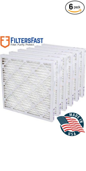 1" Pleated Air Filter Merv 13 - 6 pack by Filters Fast 16x25x1