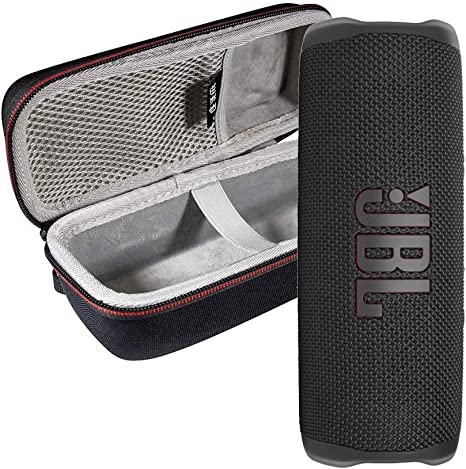 JBL FLIP 6 Portable Speaker IPX7 Waterproof On-The-Go Bundle with WRP Deluxe Hardshell Case (Black)