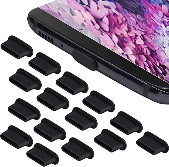 25PC USB C Dust Plug, Silicone Anti Dust Plug for USB Type-C, USB C Dust Cover for Samsung Galaxy S22 S21 20 Ultra FE, Note 20 10, Galaxy A53 52 32, Pixel 6, Moto G, OnePlus 7 8 9 10 Pro