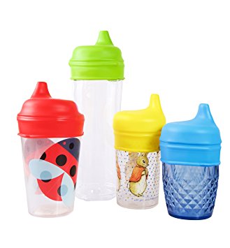Tiny Angel 4-Pack Sippy Lids ~ New & Improved Design ~ Spill Proof ~ For Any Cup