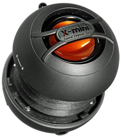XMI Xmini Uno Portable Mini Speaker for iPhoneiPadiPodMP3 PlayerLaptop - Gun Metal Grey