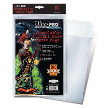 Ultra Pro Resealable Current Size Comic Bags (Pack of 100)