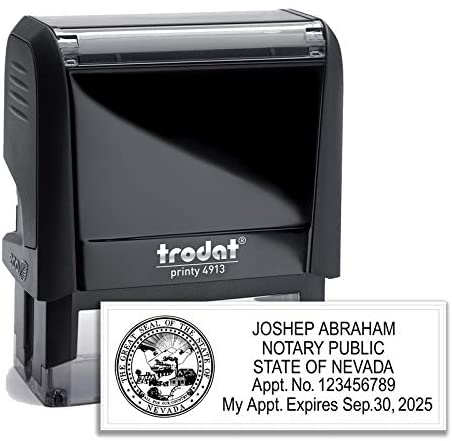 Notary Stamp Seal Ink Personalized Self Inking Stamp Custom Stamp Rubber Stamp Trodat 4913 Self Ink Notary Stamp for State of Nevada