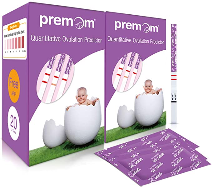 Premom Quantitative Ovulation Test Strips, The Reliable Ovulation Predictor Kit with Digital Ovulation Reader, Numerical Ovulation Test, 40-Pack
