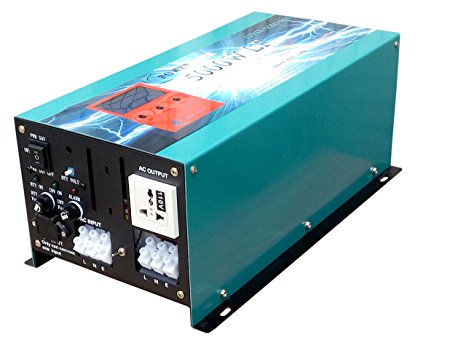 20000W peak 5000W LF Pure Sine Wave Power Inverter DC 24V to AC 110V, with 80A BC / UPS / LCD display