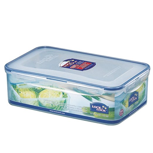 LOCK & LOCK Airtight Rectangular Food Storage Container with Special Drain Tray 121.73-oz / 15.22-cup