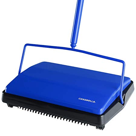 Casabella Carpet Sweeper 11" Electrostatic Floor Cleaner - Blue