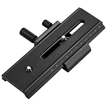 Kamisafe 6.3in/16cm 2-Way Macro Focusing Focus Rail Slider/Close-Up Shooting for Canon Nikon, Pentax, Olympus, Sony, Samsung and Other Digital SLR Camera and DC with Standard 1/4-Inch Screw Hole