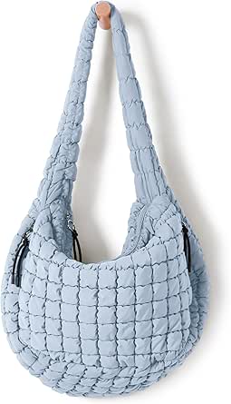 ODODOS Quilted Carryall Tote Bag for Women Crossbody Large Hobo Lightweight Padding Shoulder Bag