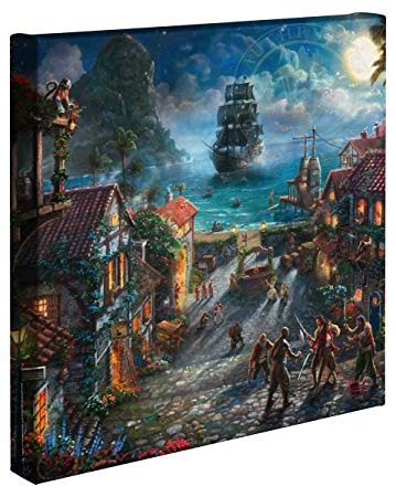 Thomas Kinkade - Gallery Wrapped Canvas , Pirates of the Caribbean , 14" x 14" , 65330