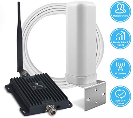 Cell Phone Signal Booster for Home and Office - Dual Band 700MHz Cellular Repeater for AT&T, Verizon and T-Mobile 4G LTE - Enhance Your Indoor Voice and Data (Band 12/17/13)