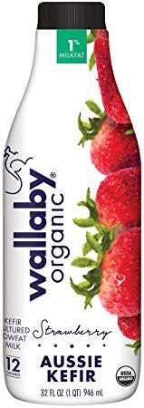 Wallaby Organic, Low Fat Kefir, Strawberry, 32 oz