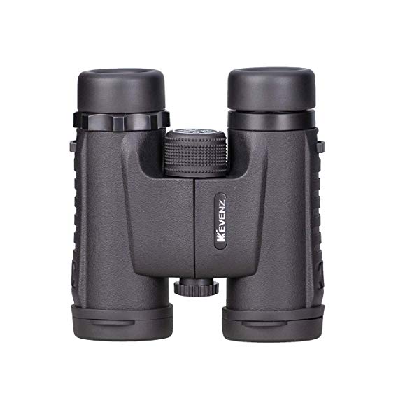 Kevenz 8x32 Compact Binoculars with Low Light Night Vision, Large Eyepiece High Power Waterproof Binocular Easy Focus for Outdoor Hunting, Bird Watching, Traveling (Black, 8 X 32)