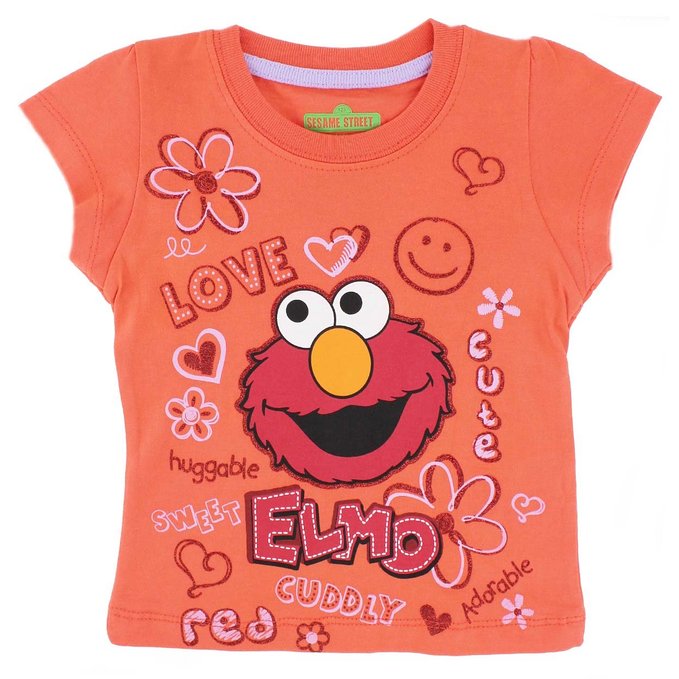 Sesame Street Elmo Toddler Girls Short Sleeve Tee