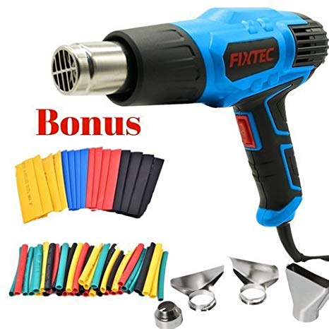 2018 JUST RELEASED Heat gun 1500W 662℉~1022℉ (350℃~550℃) with Heat Shrink Tubing Four Nozzle Attachments for Removing Paint, Bending Pipes, ShrinkingHeat Gun Heat Shrink Wrap