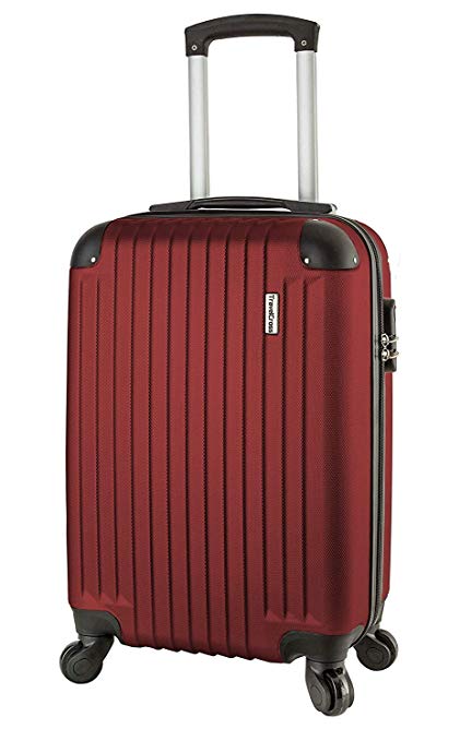 TravelCross Philadelphia 22'' Carry On Lightweight Hardshell Spinner Luggage - Red