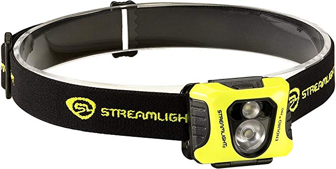 Streamlight 61421 Enduro Pro Headlamp with Alkaline Batteries, Headstrap White/Red LEDs Box Yellow