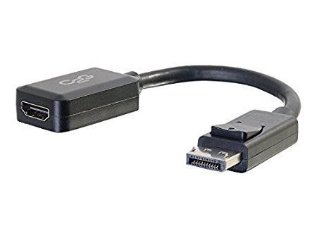 C2G/Cables To Go  54322 8in DisplayPort Male to HDMI Female Adapter Converter - Black (TAA Compliant)