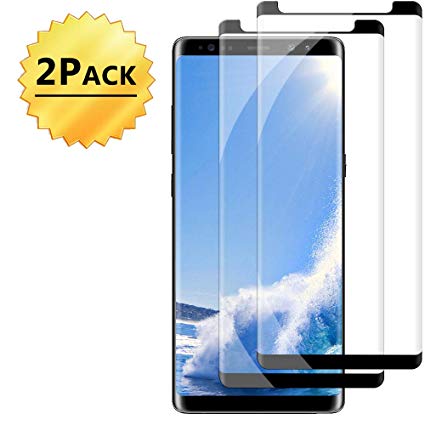 Galaxy Note 8 Black Screen Protector,Case Friendly/Scratch Resistant/9H Hardness/HD Tempered Glass Film Compatible with Samsung Galaxy Note 8[2 Pack 6.3in]