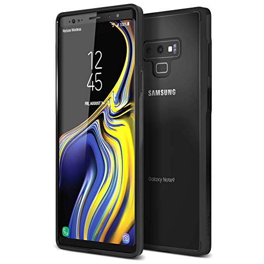 Trianium Clarium Series Galaxy Note 9 Case with Reinforced Corner TPU Cushion and Hybrid Rigid Clear Back Plate Protection for Samsung Galaxy Note9 Phone (2018) - Clear/Black