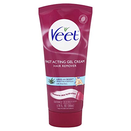 Veet Gel Cream Sensitive Formula Hair Remover With Aloe Vera And Vitamin E, 6.78 Ounce (Pack of 6)
