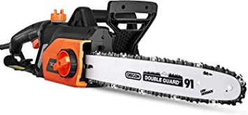 TACKLIFE Electric Chainsaw, 15 Amp Chainsaw Corded, 18-Inch Chain Bar, 13m/s Chain Speed, Tool-Free Chain Tensioning, Auto Oiling, Copper Motor, Lightweight