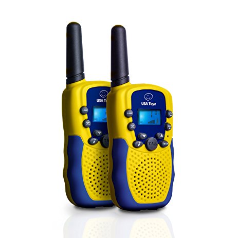 Walkie Talkies for Kids - “Vox Box” Voice Activated Kids Walkie Talkies Long Range Radios with 3  Mile Range 22 Channels Backlit LCD Display LED Flashlight and Earbud Jack