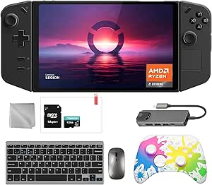 Lenovo Legion Go 1TB SSD Gaming Handheld 8.8-inch Touchscreen 144Hz 2K QHD AMD Ryzen Z1 Extreme Processor, Inkjet Wireless Pro Controller, Hub, 128GB MicroSD, Keyboard & Mouse, 8 in 1 Bundle