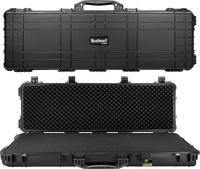 Bushnell 48 Inch Hard Rifle Case, Waterproof, Shock Proof, and TSA Ready with Wheels