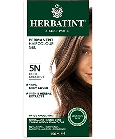 Herbatint 5N Permanent Herbal Light Chestnut Haircolor Gel Kit - 3 per case.