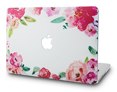 KEC MacBook Air 13 Inch Case Plastic Hard Shell Cover Protective A1369 / A1466 (Flower 6)