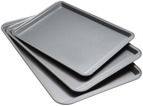 Kitchen Collection Non-Stick Cookie Sheets Set of 3