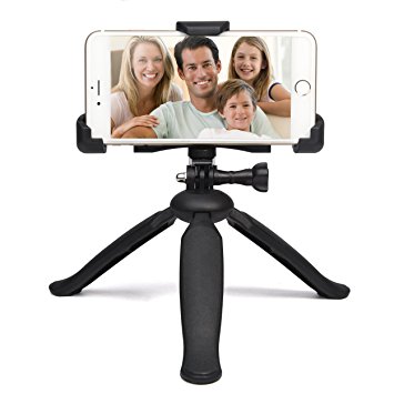 CHOETECH Adjustable Tripod Stand Holder for GoPro Hero5 Black, GoPro Hero5 Session, GoPro Hero4, Hero3 , Hero3, Hero2, SJCAM Cameras, Google Pixel, iPhone, Samsung & More