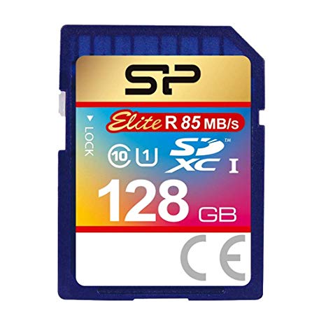 Silicon Power 128GB SDXC UHS-I Memory Card, Elite Series