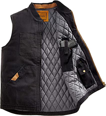 Venado Concealed Carry Vest for Men - Heavy Duty Canvas - Conceal Carry Pockets… (Medium)