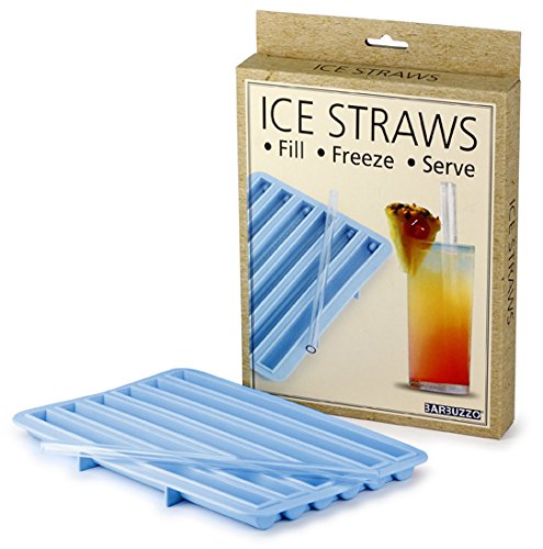 Barbuzzo Ice Straws - Create Frozen Straws at Home - Keep Your Drink Extra Cool - Reusable Tray and Mold for Ice Straws - Fill, Freeze, Serve