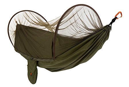 Camping Hammock with Mosquito Net - 400 lbs Capacity for Outdoor, Hiking, Backpacking, Backyard Single & Double