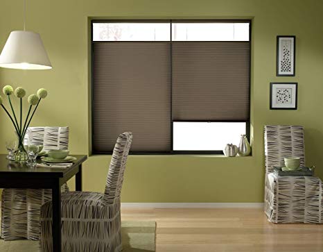 Cordless Top Down Bottom Up Cellular Honeycomb Shades, 39W x 52H, Espresso, Any Size 19-72 Wide