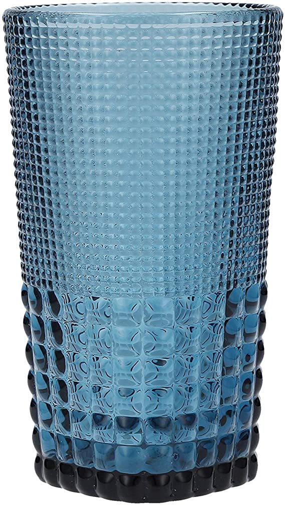 Fortessa Malcolm Iced Beverage Cocktail Glass, 15-Ounce, Cornflower Blue