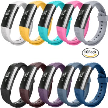 Fitbit Alta Bands,Greeninsync(TM) Fitbit Alta Accessory Replacement Bands Large Small Available in 18 Colors with Metal Clasp and Ultrathin Fastener